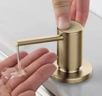 Kitchen Soap and Lotion Dispenser in Spot-Free Brushed Brass