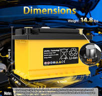 Amazon.com: Car Battery 12V 40Ah LiFePO4 Start and Stop ...