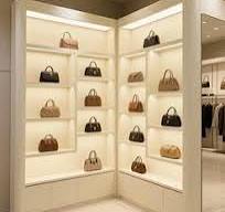 Bags and Shoes Display Shop Showcase Fancy Bag Hanger to Showcase Bag in a  Store