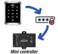 Standalone Access Control Keypad and Card Reader VIS-3000. Indoor + Outdoor  Rated IP68. Wiegand 26. Wide Design. No Software + Pack 10 Proximity Key ...