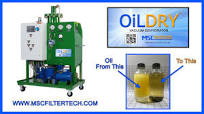 OilDry Vacuum Oil Dehydrator supplied by MSC Filtration Technologies