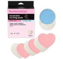 Bamboobies Nursing Pads, Ultra-Soft Velour, Reusable, Washable &  Leak-Proof, 6 Ultra-Thin and 2 Overnight Pads for Breastfeeding