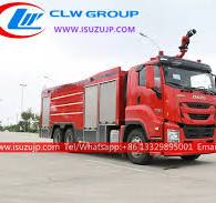 Large ISUZU GIGA airport water Foam dry chemical fire engine