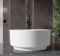 MEDUNJESS 49'' Round Soaking Bathtub Resin Stone ...