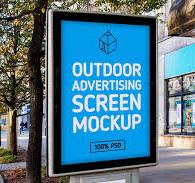 Free Outdoor Advertising Screen Mockup (PSD)