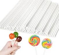 Amazon.com: 100 Pack 8 Inch White Lollipop Sticks,Long Paper ...