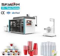 Automatic Disposable Plastic Cup Making Machine PP PET PVC PS Water Juice  Coffee Yogurt Plastic Cup Thermoforming Machine