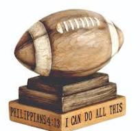 FIGR FOOTBALL PHIL 4:13 WOOD CARVED RSN