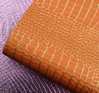 Crocodile Skin Embossed PU Synthetic Leather Leatherette Artificial Leather