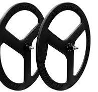 Alpina 3 Spoke Full Carbon Tubular Track Wheelset (Stealth) Pair