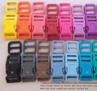 20mm plastic buckle sets (buckle+slider+welded d-ring) 21 colours