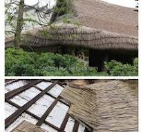 Bali Thatch Roof Waterproof Synthetic Palm Artificial Wheat Straw Thatched  Roof Gazebo Farm Balinese Hut Roof Thatch