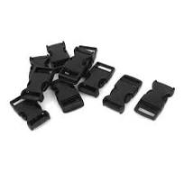 10 Pcs Plastic Side Quick Release Buckles Ribbon Strap Clasp 20mm