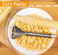 Corn Peeler, Corn stripper for corn on the cob remover tool,Stainless steel  multifunctional Kitchen Grips Corn planer Cob Cutter kernels, with Hand ...