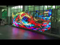 High Brightness P7 Outdoor & Indoor Transparent LED Curtain Screen For Big  Shopping Mall