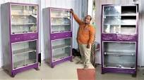 Old Design Sliding Metal Iron & Steel Glass Showcase For Home Purpose  Available In Bengaluru