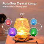 Vergissm Rotating Crystal Lamp, 16 RGB Colors Crystal Table ...
