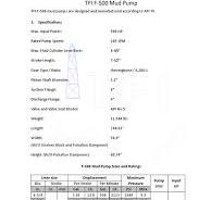 TFI F-500 Mud Pump Specifications | PDF | Pump | Engines