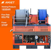 RCQ2900psi 17gpm 37hp Sewer Pipe Cleaner Drain Pipe Cleaner Drain Cleaning  Machine Remote Control RS System
