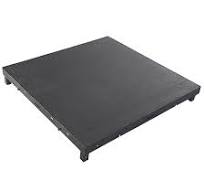 Biljax ST8100 4'x4' Square Steel Frame Stage Deck Platform, Black Poly  Ripple Plywood
