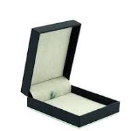 Leatherette Paper Pendant Box w/ Accent Color Trim