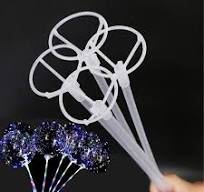 Large Balloon Sticks with Big Cups, 35 Sets Thickened 17inch Long Clear  Bobo Balloon Sticks Holders for 10" to 30inch Large Balloons