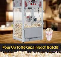 Majestic Popcorn Machine - 16oz Stainless Steel Kettle Makes up to 96 Cups  - Electric Popcorn Popper Machine with Scoop, Measuring Cups, Serving Bags  ...