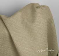 Green linen cotton fabric in wave pattern | Width 150cm (59") | Weight 210  gsm(6.19 oz/yd) | Perfect for clothing, home textiles