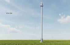 15m/30m/40m Monopole Towers - High-Strength Galvanized Steel ...