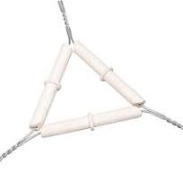 Triangles. Iron Wire (16ga) galvanized with flanged pipe stems. 2-1/2"  (64mm)