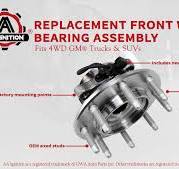 Front Wheel Hub Bearing Assembly - Compatible with Chevy, GMC & Hummer -  4WD Silverado 1500, Classic, Suburban, Sierra 1500 HD, 2500 HD, Yukon XL,  H2 ...