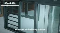 Thermal break manual adjustable aluminum sliding jalousie window