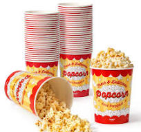 Fit Meal Prep 25 Pack Classic Paper Popcorn Buckets Disposable, 32 Oz  Grease Resistant Popcorn Bowls Cups for Machine Home Theater Carnival Movie  ...