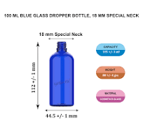 100 ml Blue Glass Bottle | Blue Glass Bottle - Online