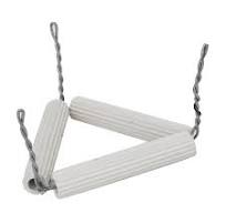 Greensen Clay Triangle,5pcs 65mm Lab Clay Triangle Crucible Holder Ceramic  Pipes and Iron Wire,Lab Clay Triangle