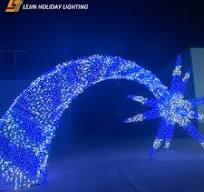Hot sale customized digital led large 3D comet motif light ...