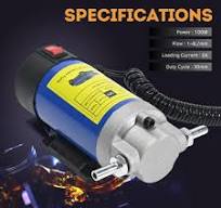 Oil Transfer Pump 12V, 100W Self Priming Oil Change Pump, Portable Gear Oil  Pump, Zikepa Engine Oil Extractor Pump for Boats Cars RVs Trucks ...