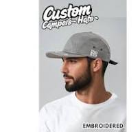 Custom Text Nylon Camper Hat, 5 Panel Nylon Adjustable Cap ...