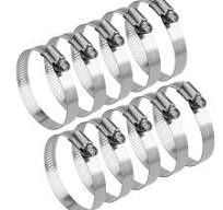 LOKMAN 10 Pack 3 Inch Stainless Steel Hose Clamps Worm Gear Duct Clamps  Adjustable from 3 inch - 3.5 inch/ 75-90mm Fuel Line Hose Pipe Clamp for  Dryer ...