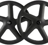 700C Five Spoke Bicycle Wheel Road Bike/Track/Fixie Gear Carbon Wheelset 5  Spoke