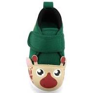 Giraffe Squeaky Single Shoe for Boys and Girls V2 | Green | (One Shoe Only)  - Size 3 / Left Shoe Only