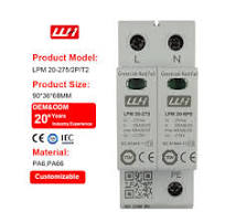 Single Phase Surge Arrester - 40KA Imax, CE Certified