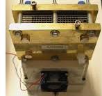 Air-cooled PEM fuel cell stack setup with air fan and plenum ...