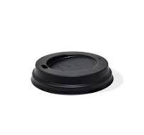 Black Dome Lid For 8 oz. Recyclable And Compostable Paper Cups