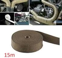 15M Titanium Exhaust Heat Wrap Exhaust Manifold Gold High Temp Insulating  Tape