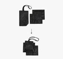 Lo & Sons Del Mar Packable Tote Small - Tyvek - Black