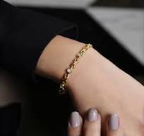 Paraiba Tourmaline Yellow Gold Bracelet, Mozambique 0.28 ct