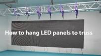 How to hang led panels to truss by webbing sling & shackle