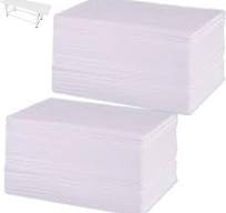 50 Pack Disposable Bed Sheets, Waterproof Cover, 31 x 66.5 inches, White