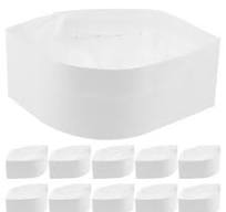 20Pcs Disposable Paper Chef Hats Food Server Hats for Home Restaurant